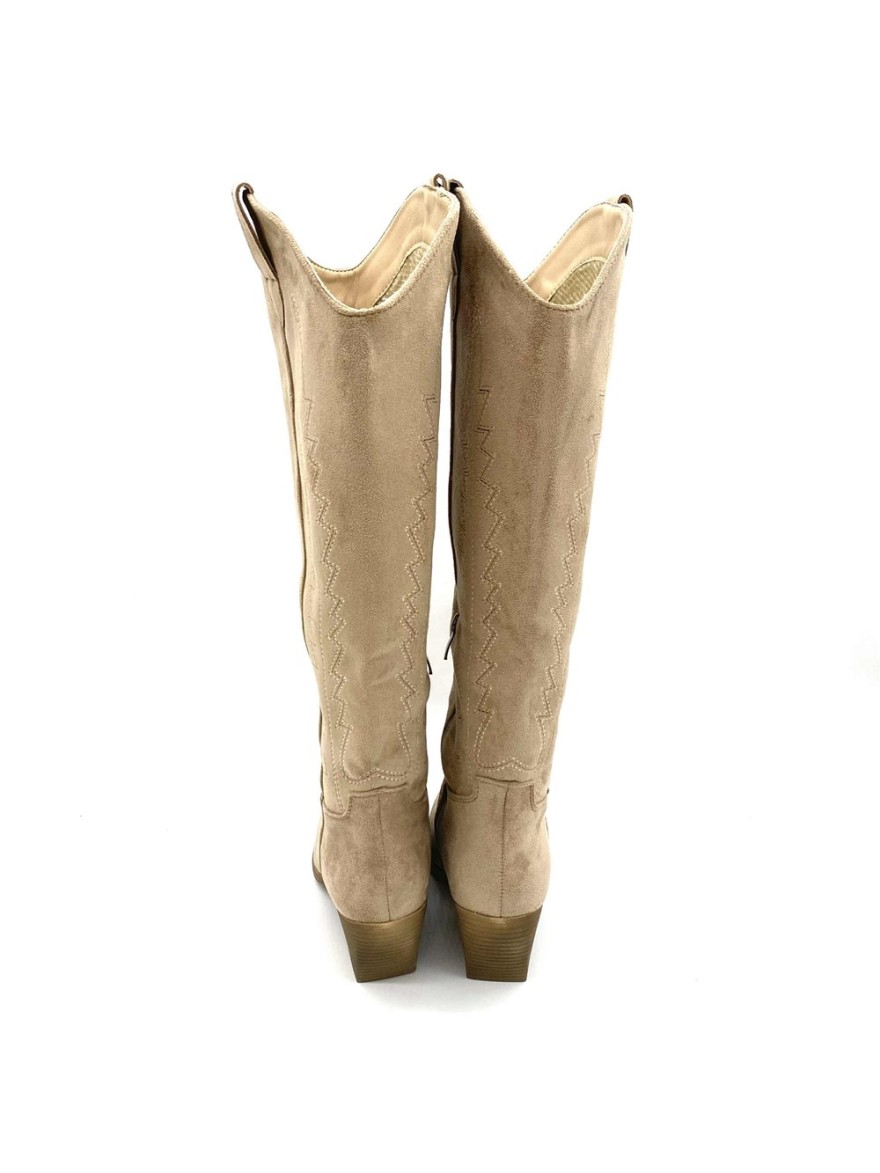 Botte femme Erynn beige Tiag brodée | Marina & Paloma