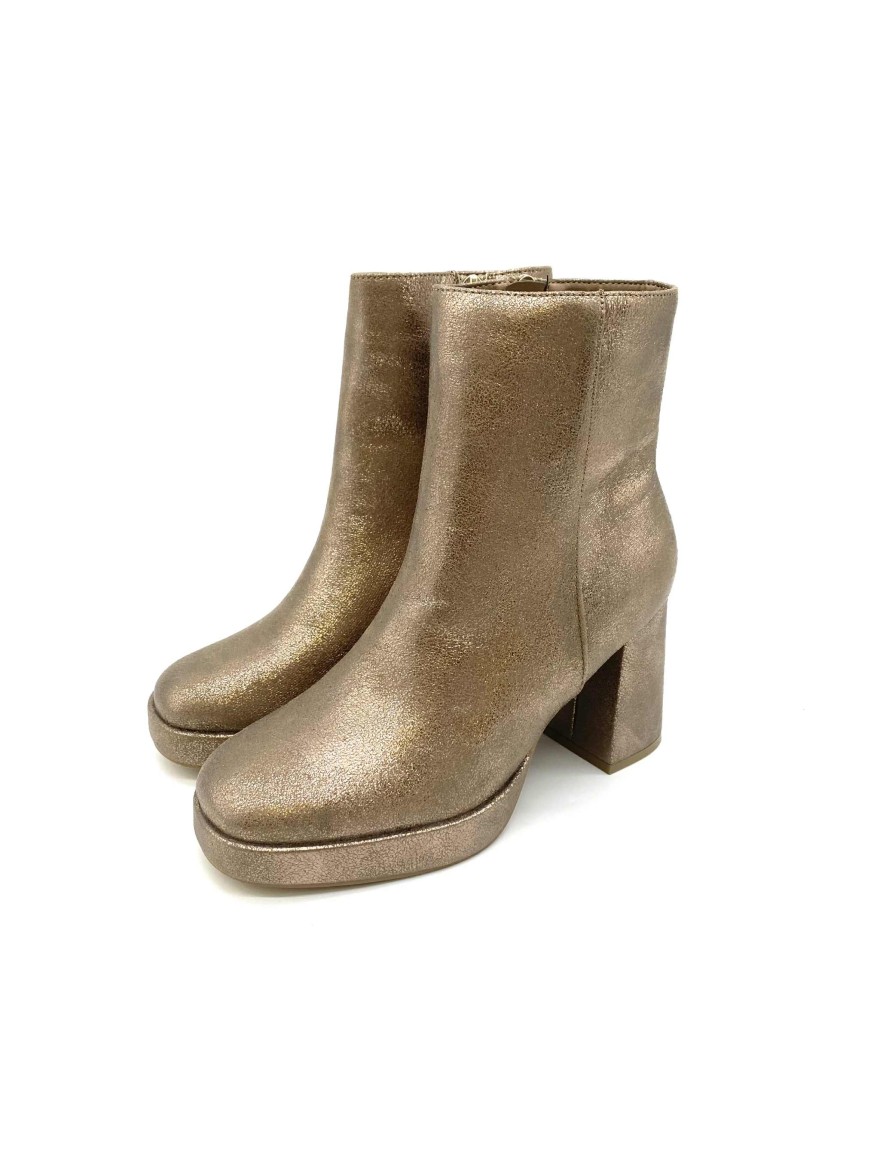 Bottine plateforme femme Erynn or  | Marina & Paloma