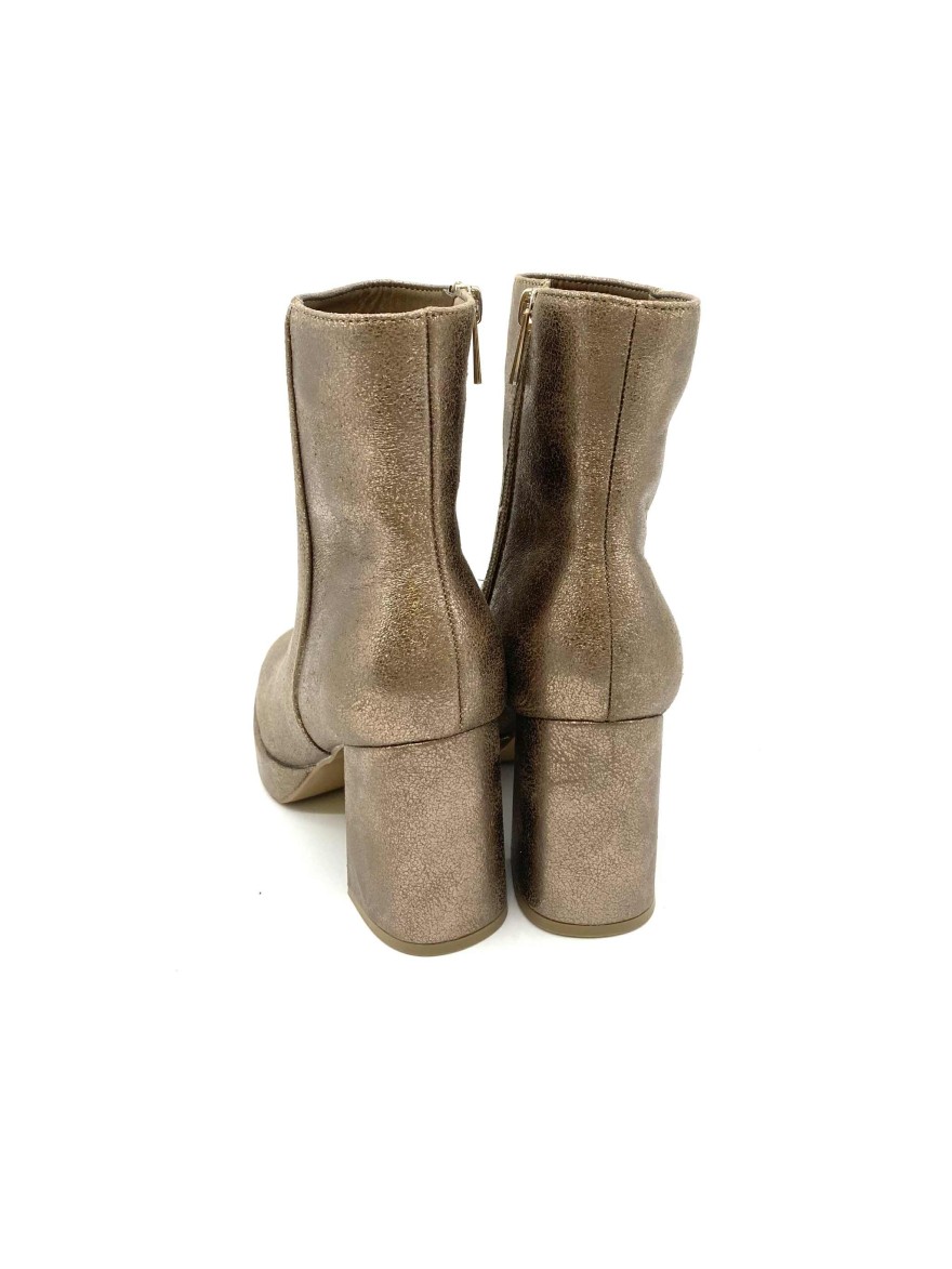 Bottine plateforme femme Erynn or  | Marina & Paloma