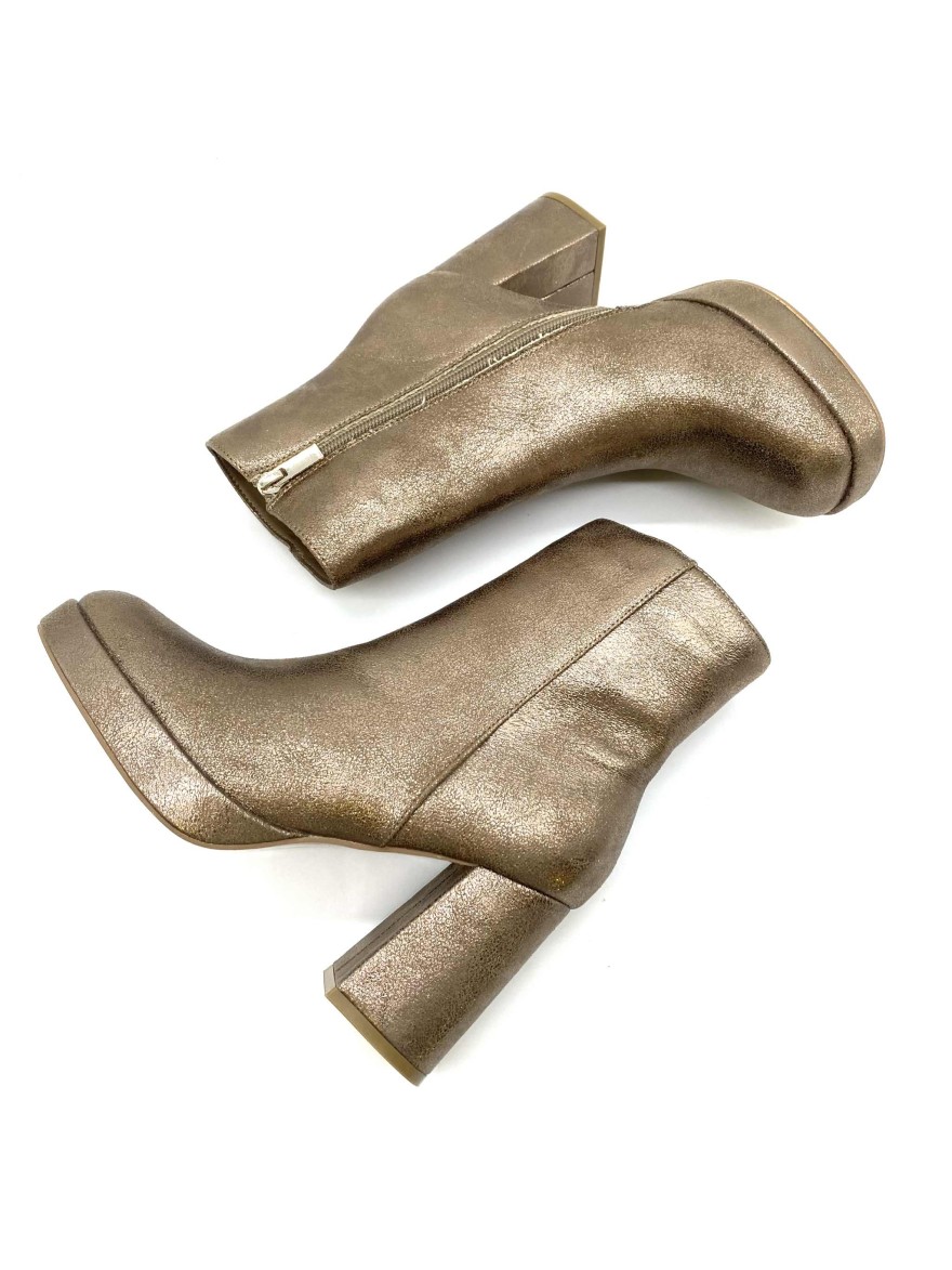 Bottine plateforme femme Erynn or  | Marina & Paloma