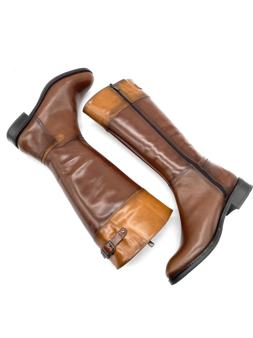 Botte Cavalière Dorking Tierra D7687 cuir marron | Marina & Paloma