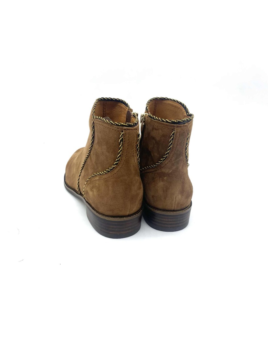Boots Mamzelle Spot cuir velours camel femme -50% | Marina & Paloma