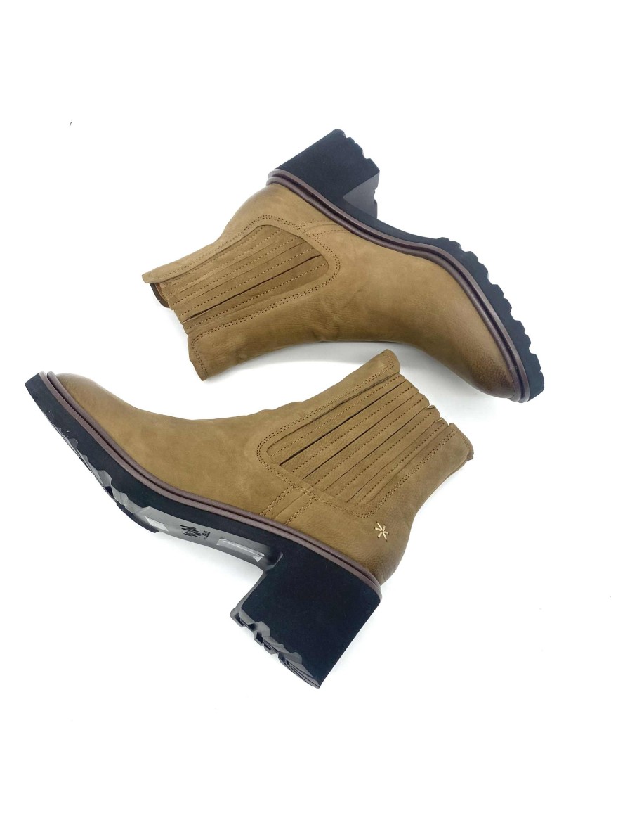 Bottine a talon Mamzelle Nicam camel | Marina & Paloma