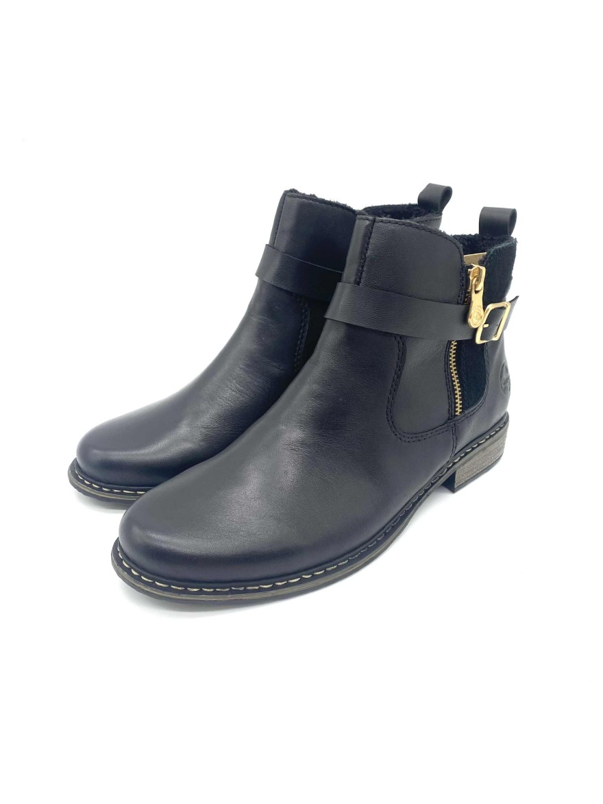 Bottine Rieker Z4959-00 cuir noir  | Marina & Paloma