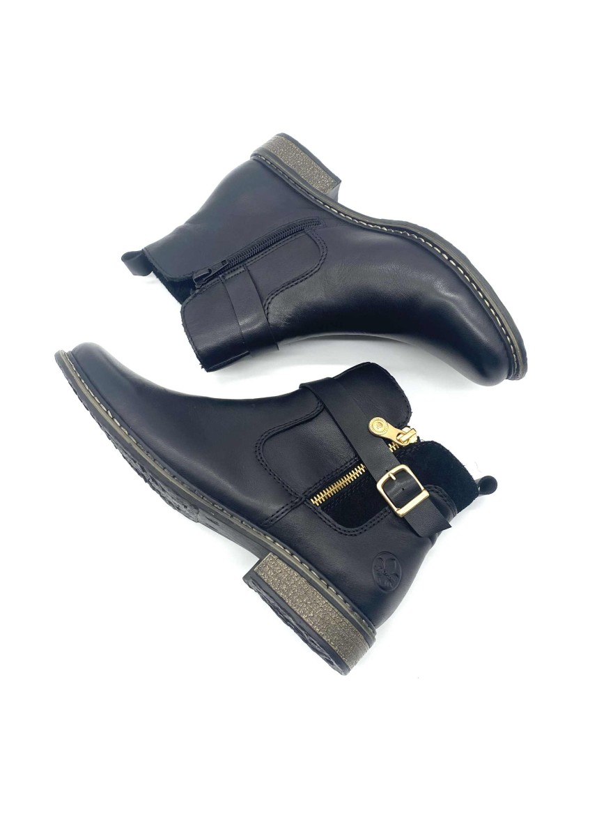 Bottine Rieker Z4959-00 cuir noir  | Marina & Paloma