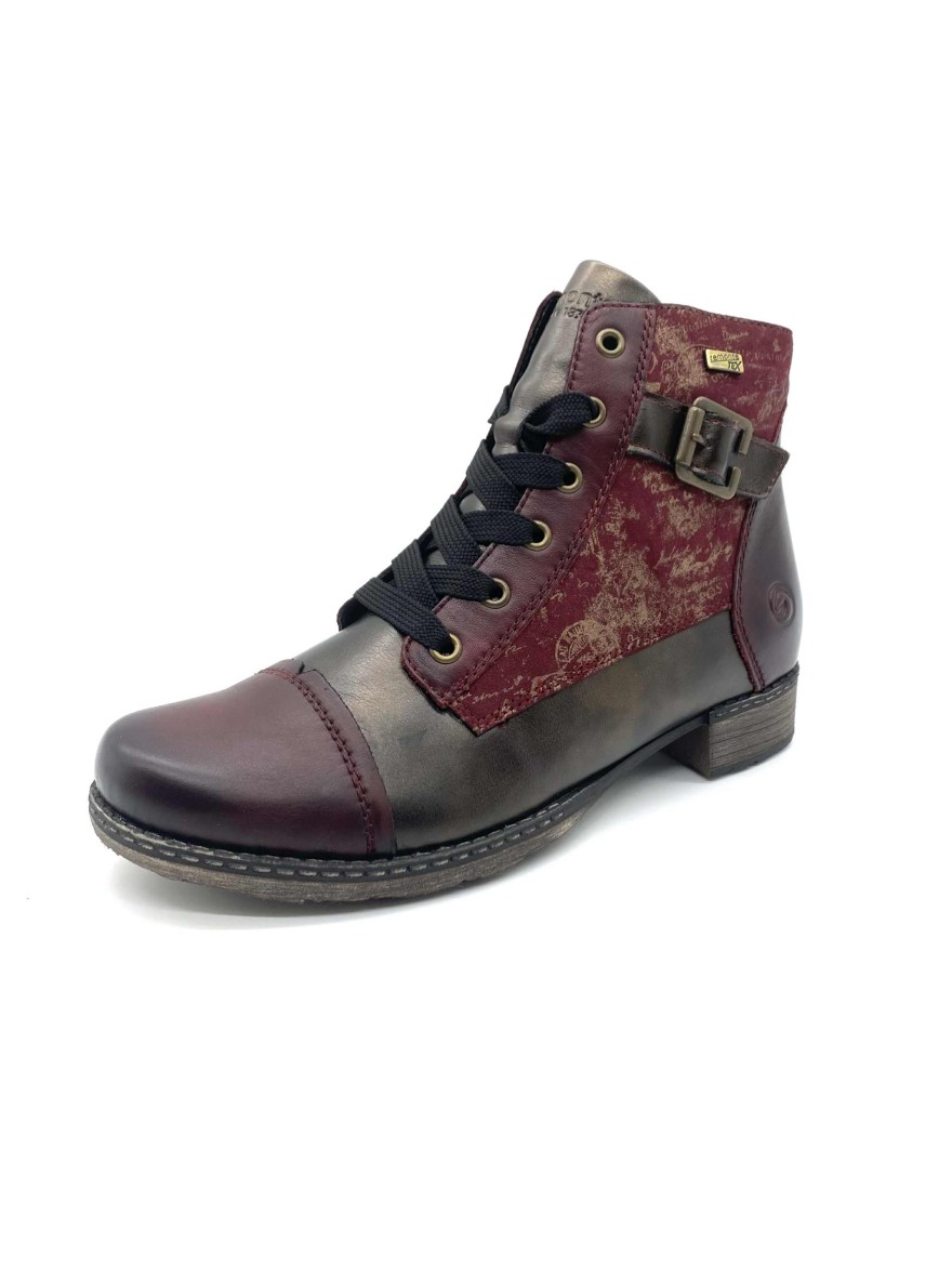 Bottine à Lacet Remonte D4381-35 Bordeaux | Marina & Paloma