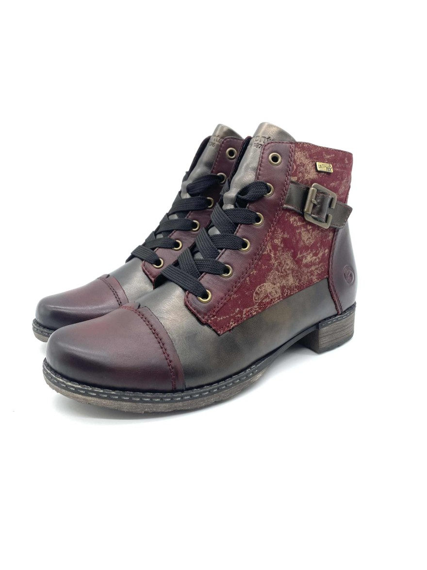 Bottine à Lacet Remonte D4381-35 Bordeaux | Marina & Paloma