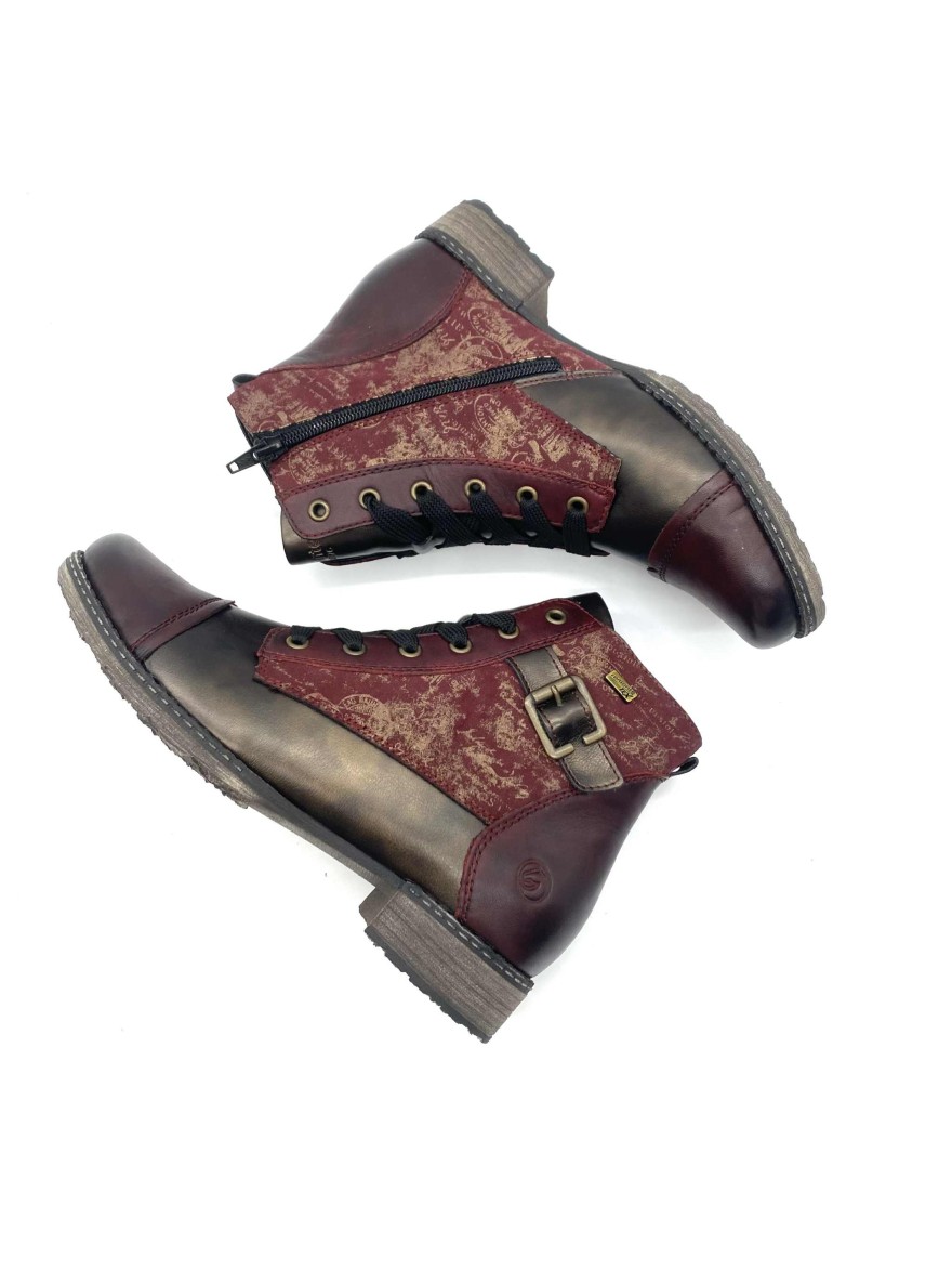 Bottine à Lacet Remonte D4381-35 Bordeaux | Marina & Paloma