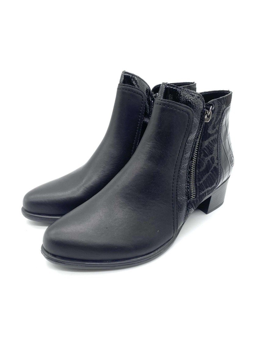 Bottine Remonte à Talon R5172-00 Noire Chic | Marina & Paloma