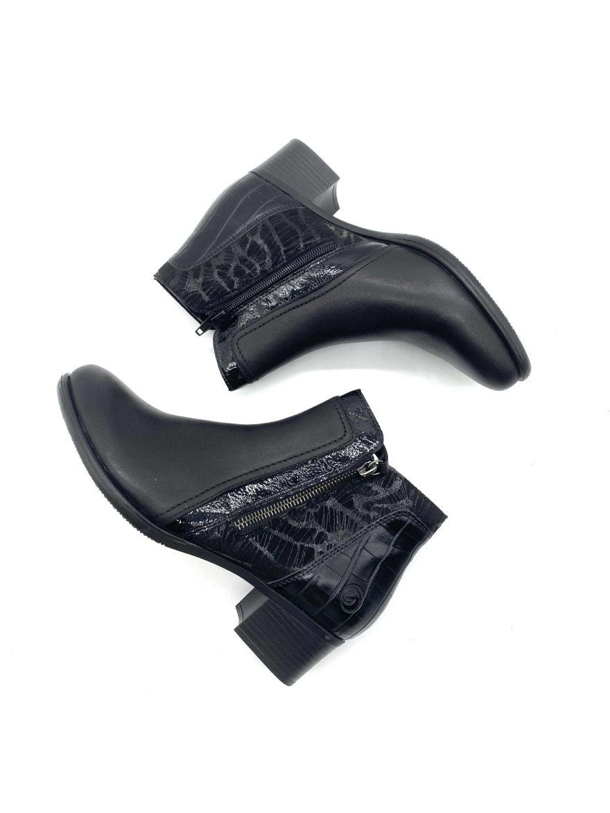 Bottine Remonte à Talon R5172-00 Noire Chic | Marina & Paloma
