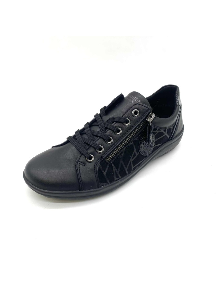 Basket Basse Remonte D1E10-02 Noire Confort Urbain | Marina & Paloma