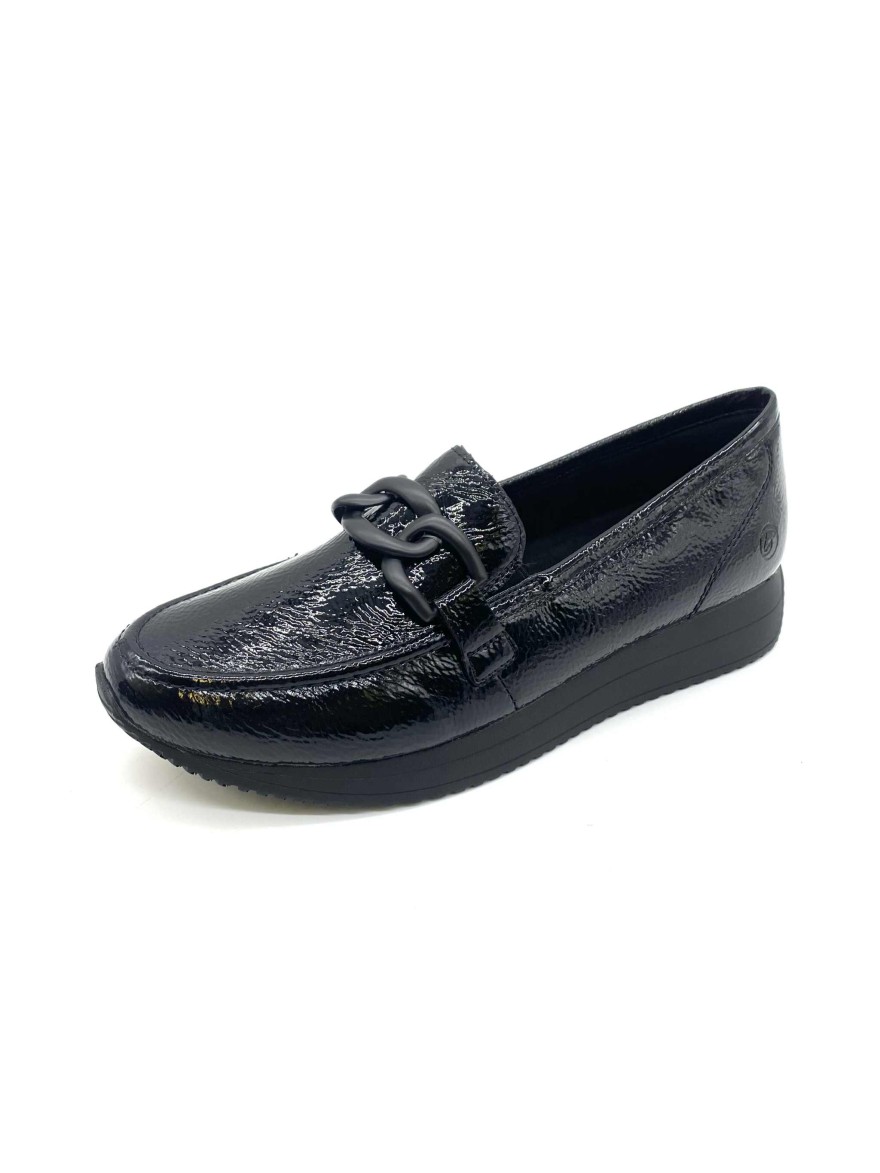 Mocassin Vernis Remonte D0H15-02 Noir Chic et Confort | Marina & Paloma