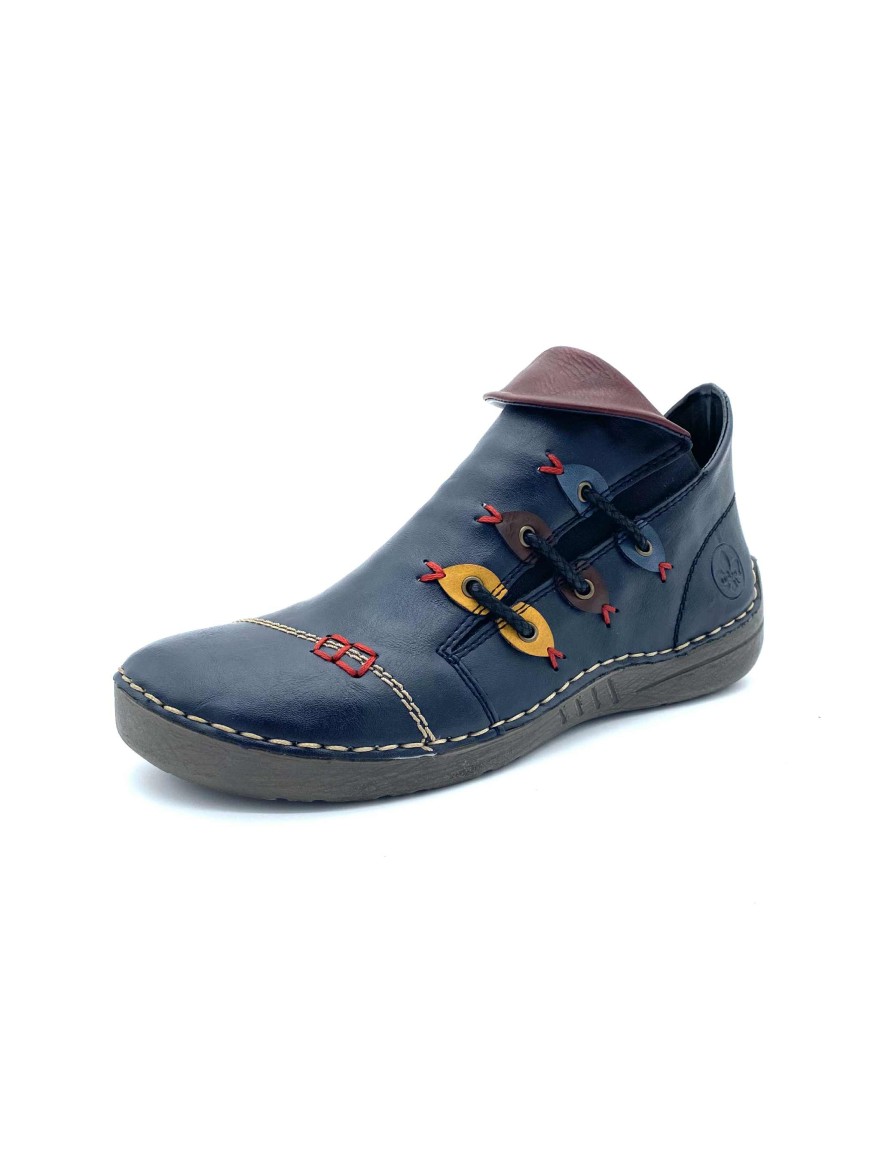 Boots Rieker 72581-14 Détails Multicolores & Soufflet | Marina & Paloma