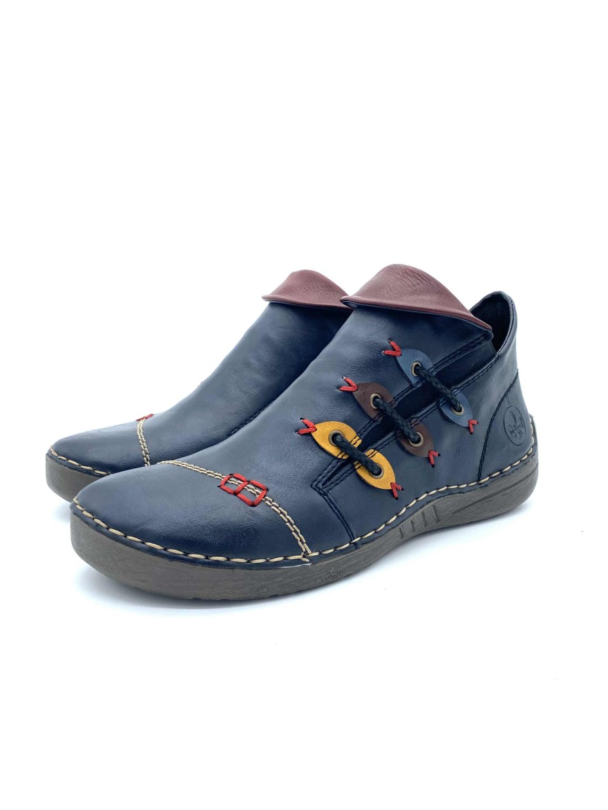 Boots Rieker 72581-14 Détails Multicolores & Soufflet | Marina & Paloma