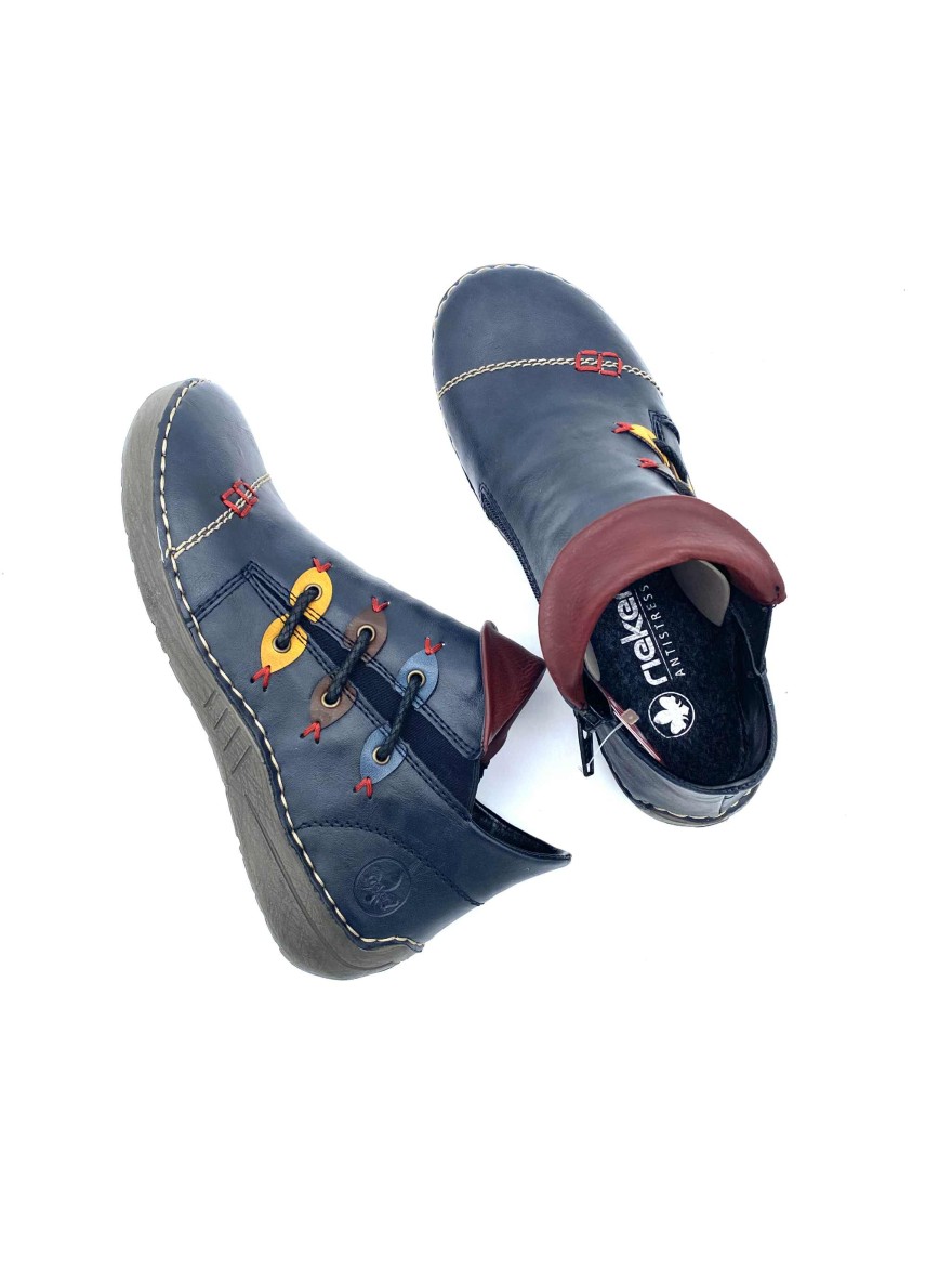 Boots Rieker 72581-14 Détails Multicolores & Soufflet | Marina & Paloma