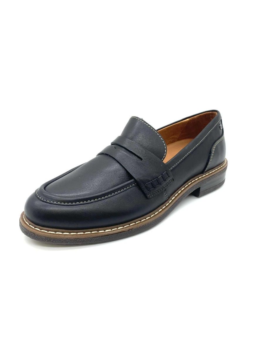 Mocassin Pikolinos Adaya Noir | Chaussures femme cuir confort chic