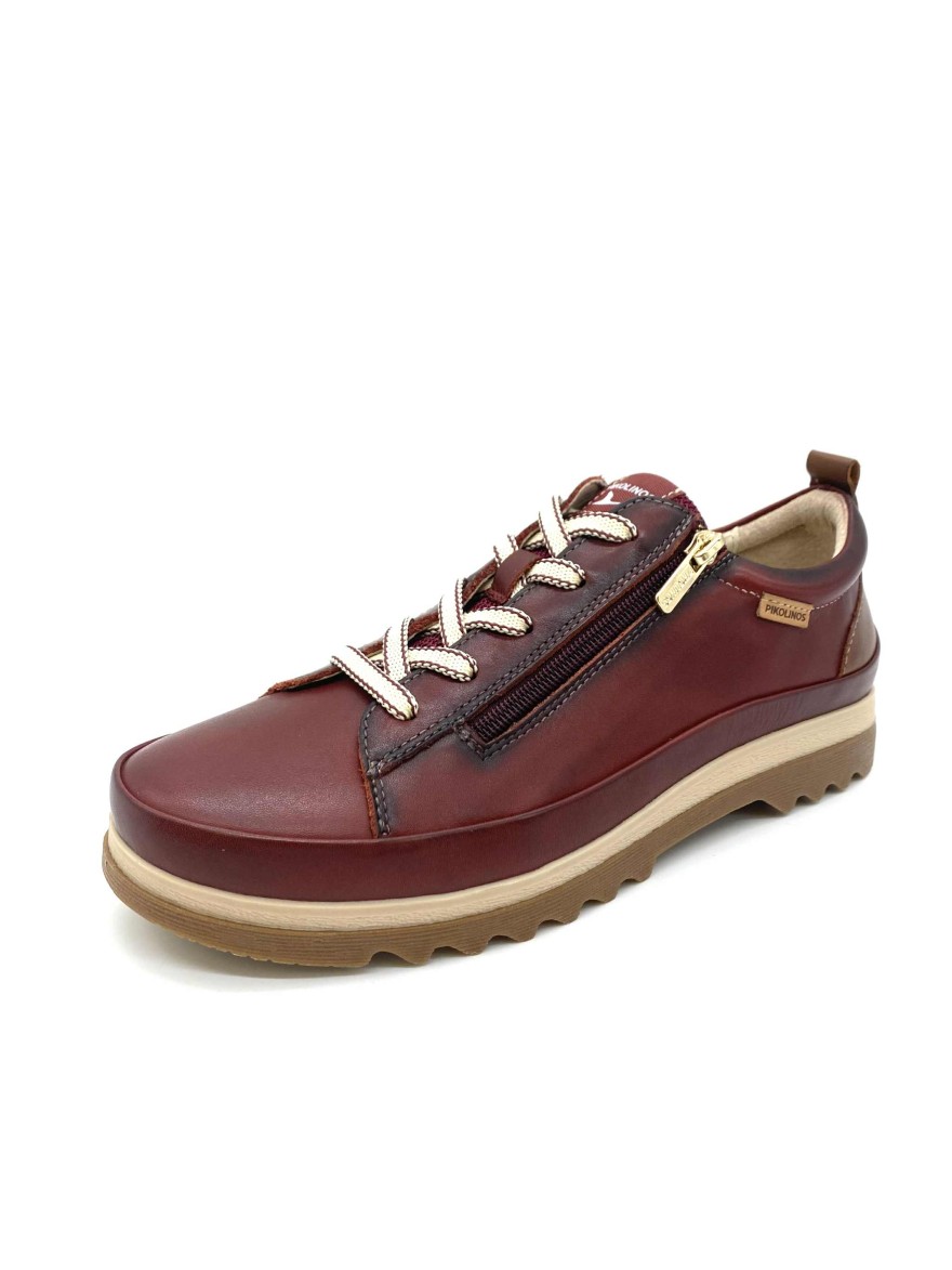 Basket Pikolinos Vigo Femme Bordeaux | Confort et Élégance en cuir