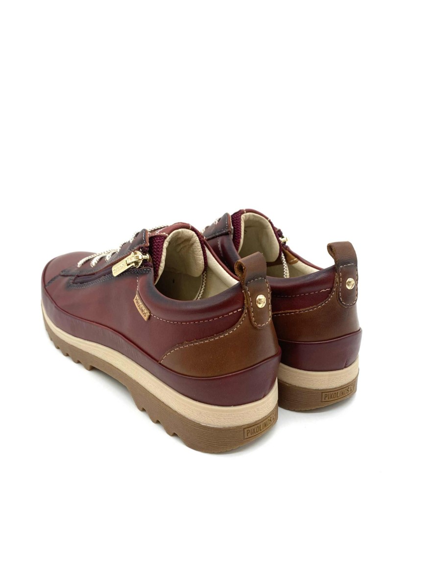 Basket Pikolinos Vigo Femme Bordeaux | Confort et Élégance en cuir