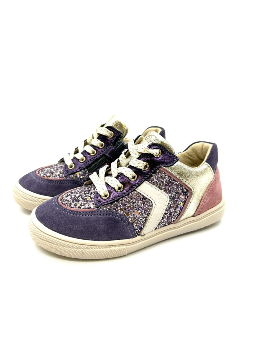 Basket fille Copi rose & violet à paillettes - Bellamy | Marina & Paloma