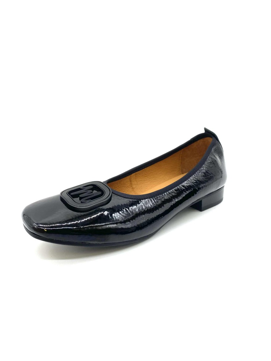 Ballerine Armel Mamzelle cuir verni noir chic | Marina & Paloma