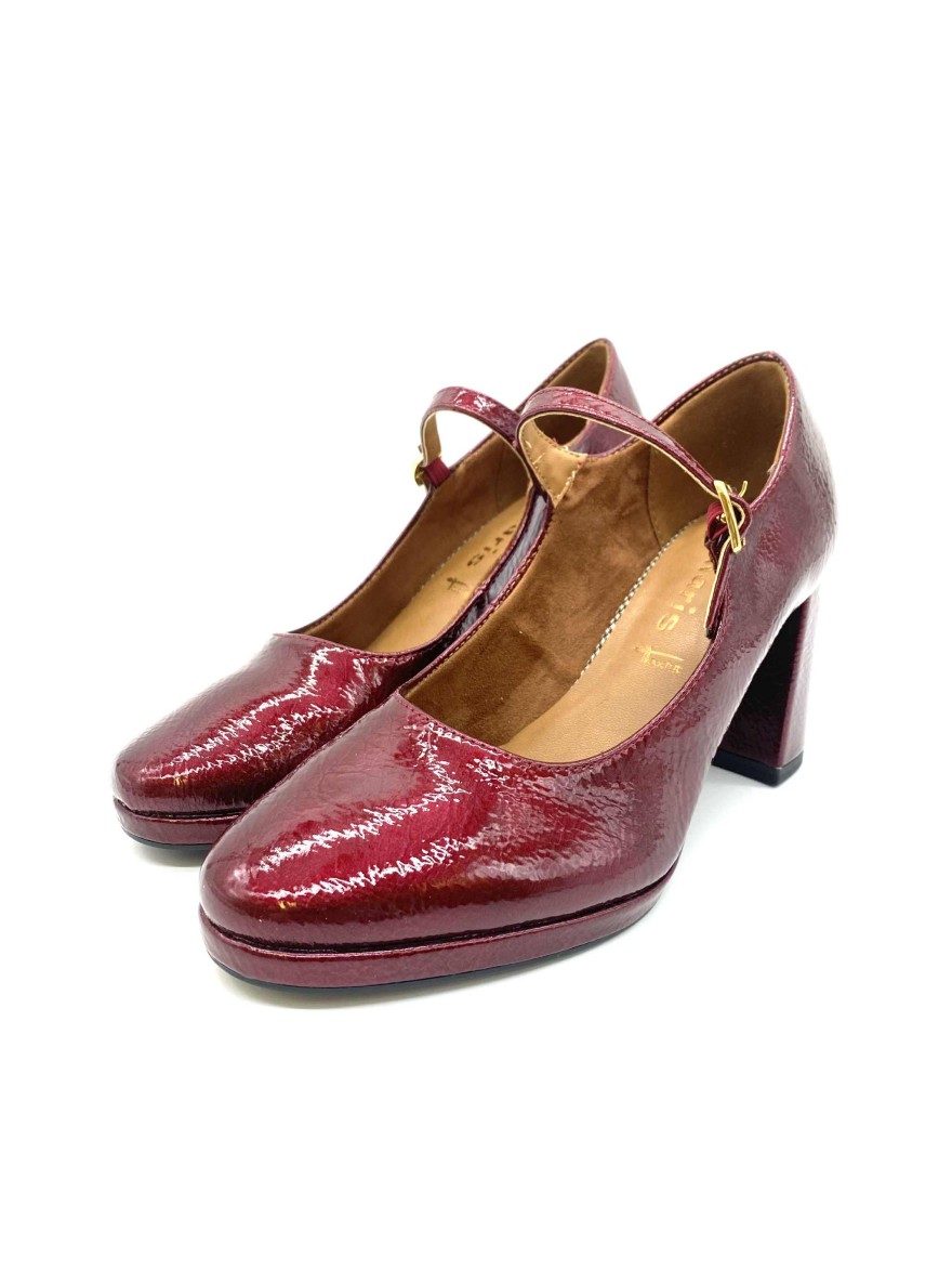 Escarpin à Talon Tamaris 22462 bordeaux verni chic | Marina & Paloma