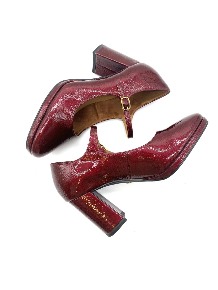 Escarpin à Talon Tamaris 22462 bordeaux verni chic | Marina & Paloma