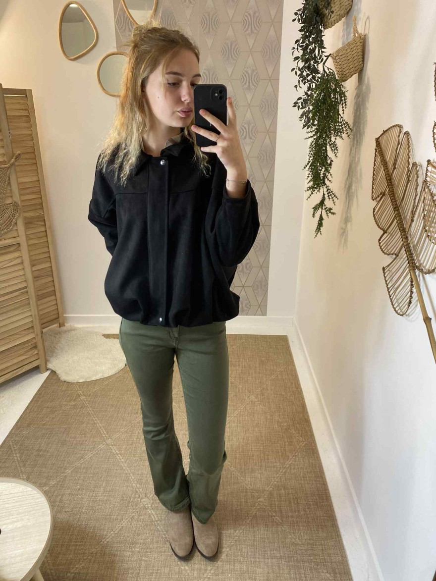 Veste bombers noire Miss Azur | Marina & Paloma