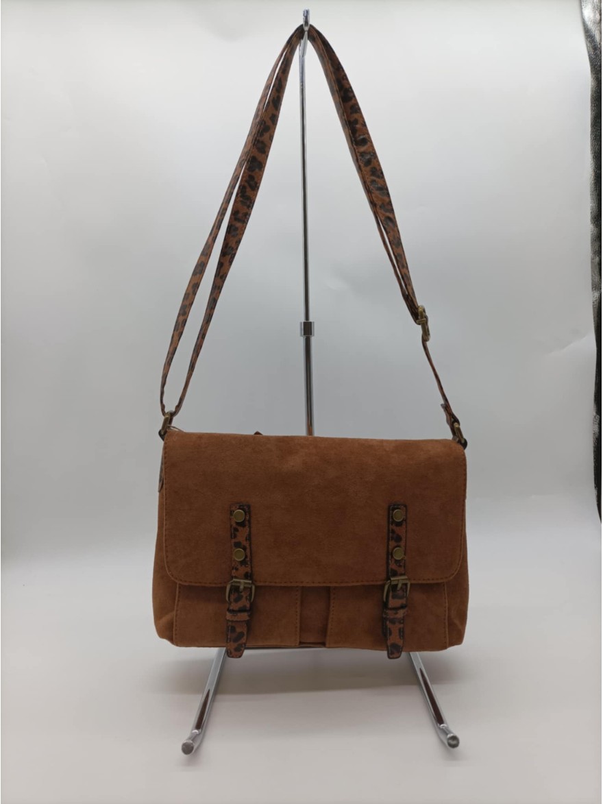 Besace Cartable Suédine Mandoline | Marina & Paloma