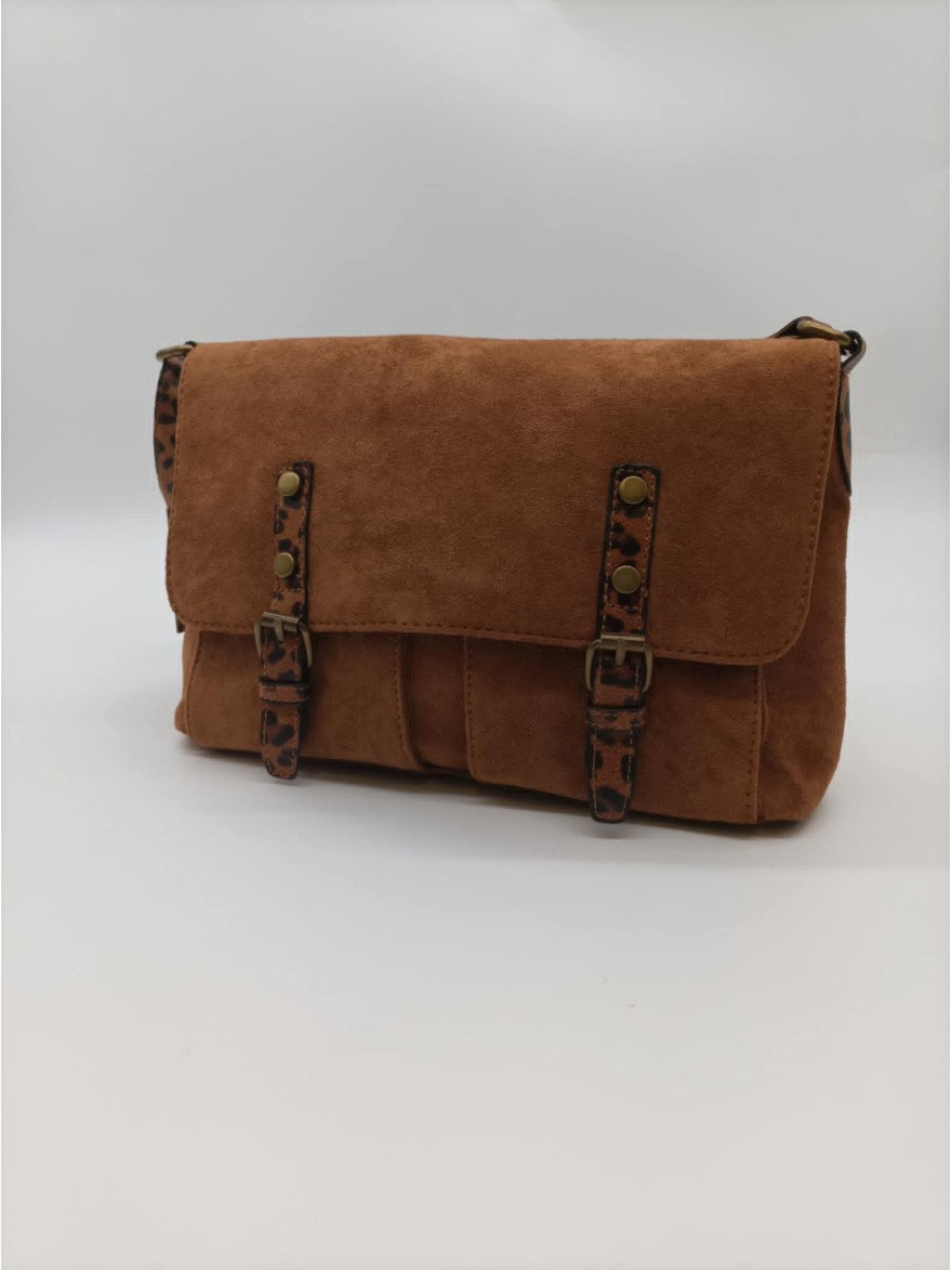 Besace Cartable Suédine Mandoline | Marina & Paloma