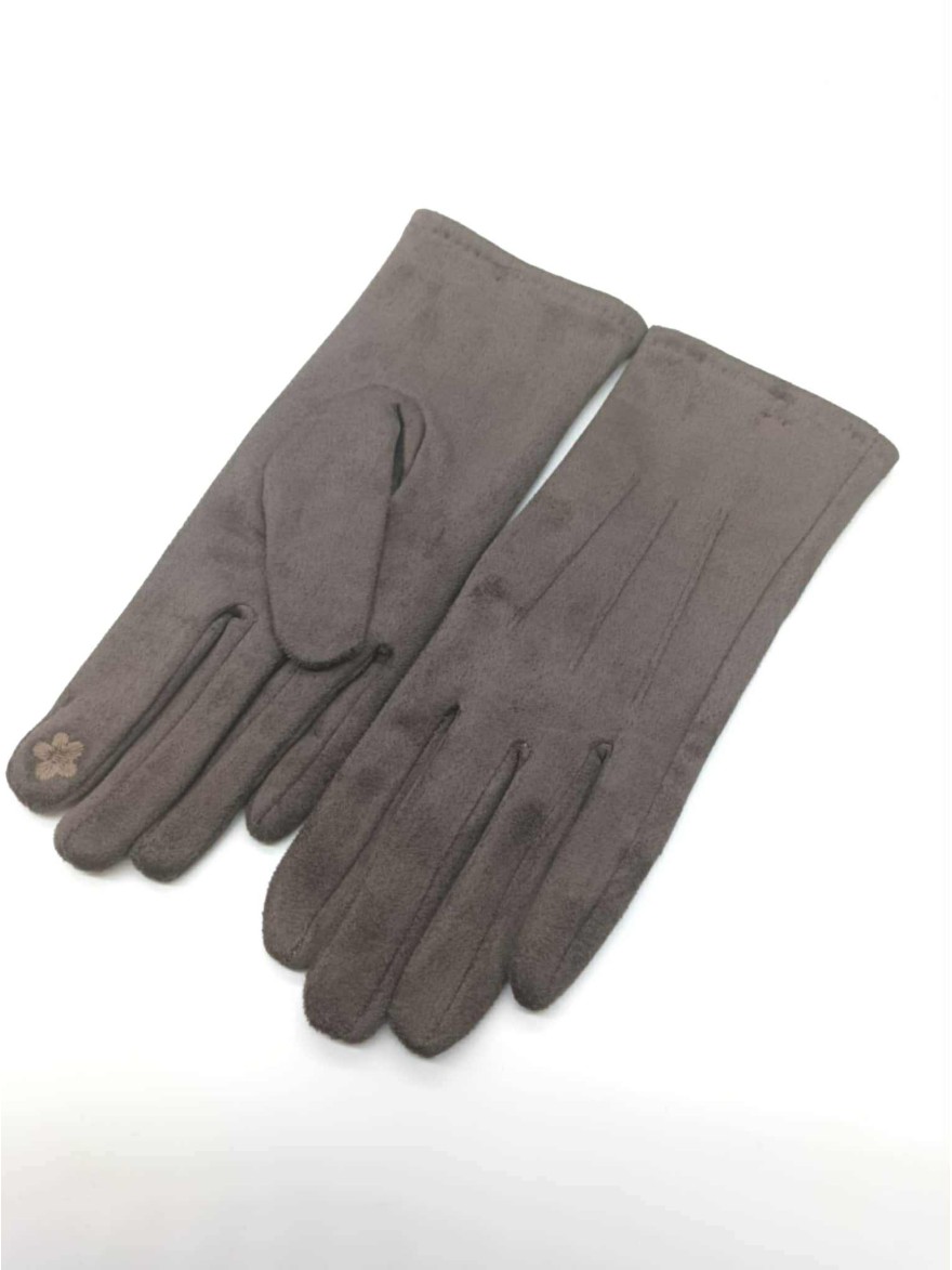 Gants Suédine Unis Taupe | Marina & Paloma
