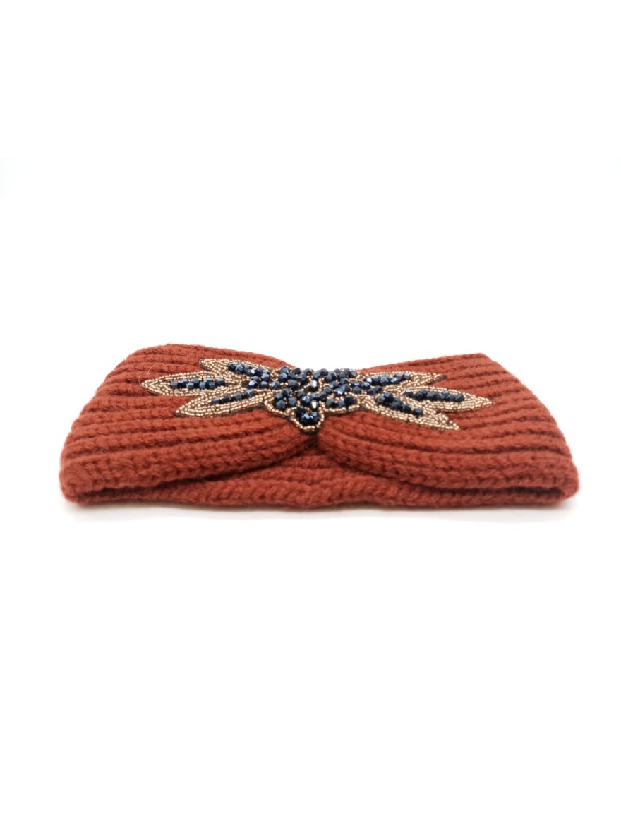 Bandeau Hiver rouille tricoté | Marina & Paloma
