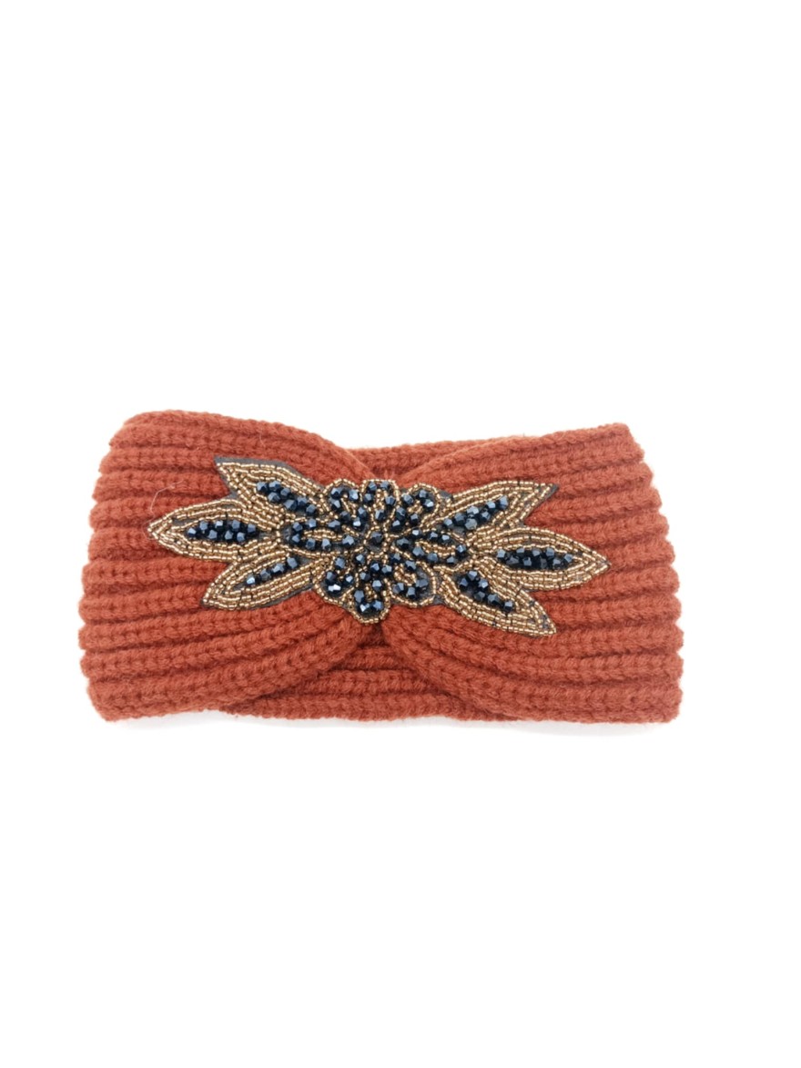 Bandeau Hiver rouille tricoté | Marina & Paloma