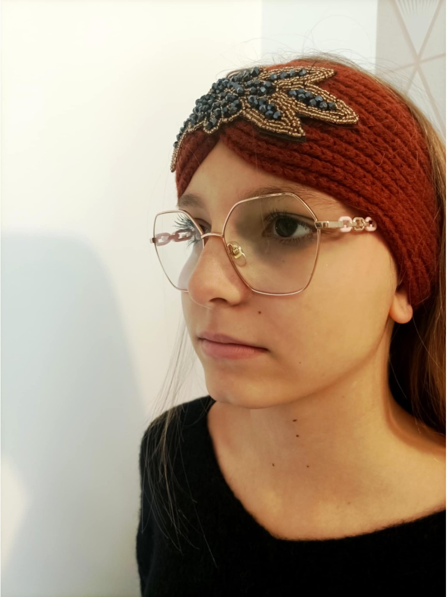 Bandeau Hiver rouille tricoté | Marina & Paloma