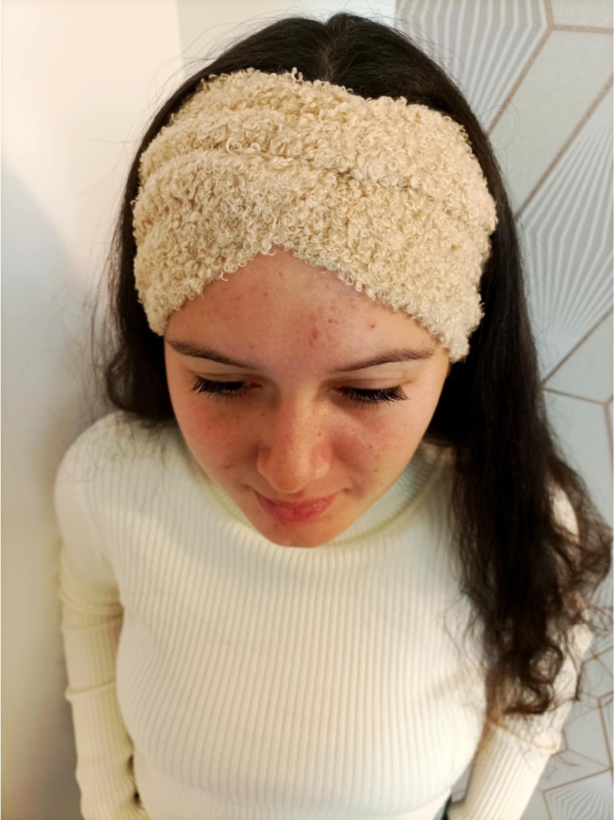 Bandeau Effet Moumoute beige clair | Marina & Paloma