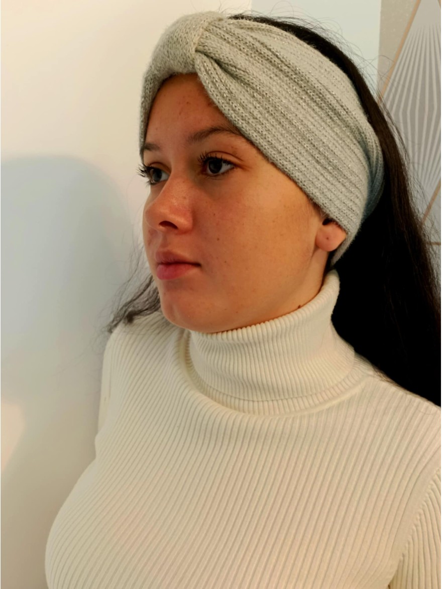 Bandeau Brillant Hiver gris pailleté | Marina & Paloma