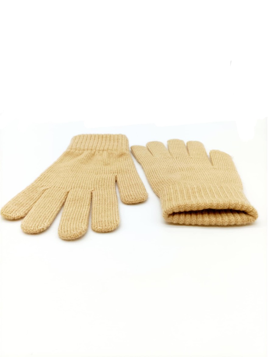 Gants en Maille Beige Clair | Marina & Paloma