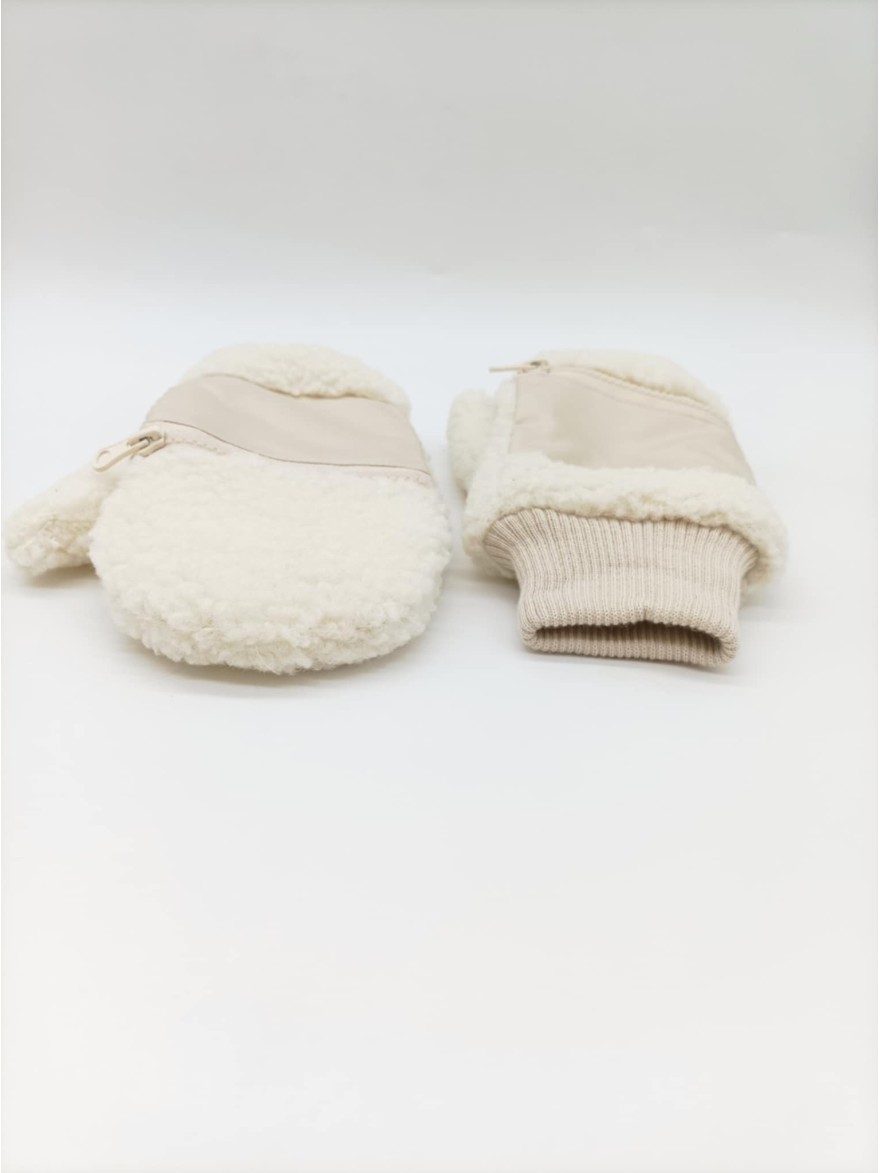 Moufle Moumoute Beige Clair | Marina & Paloma