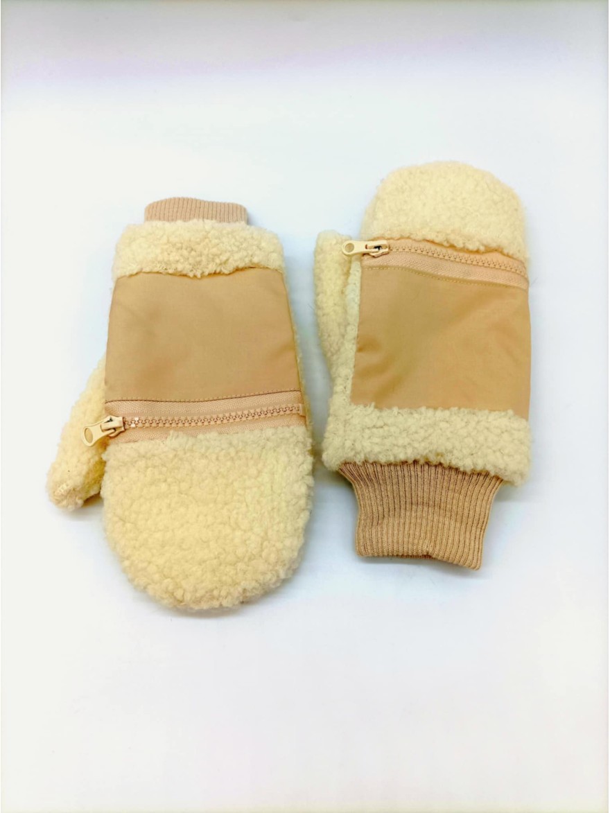 Moufle Moumoute Beige Clair | Marina & Paloma