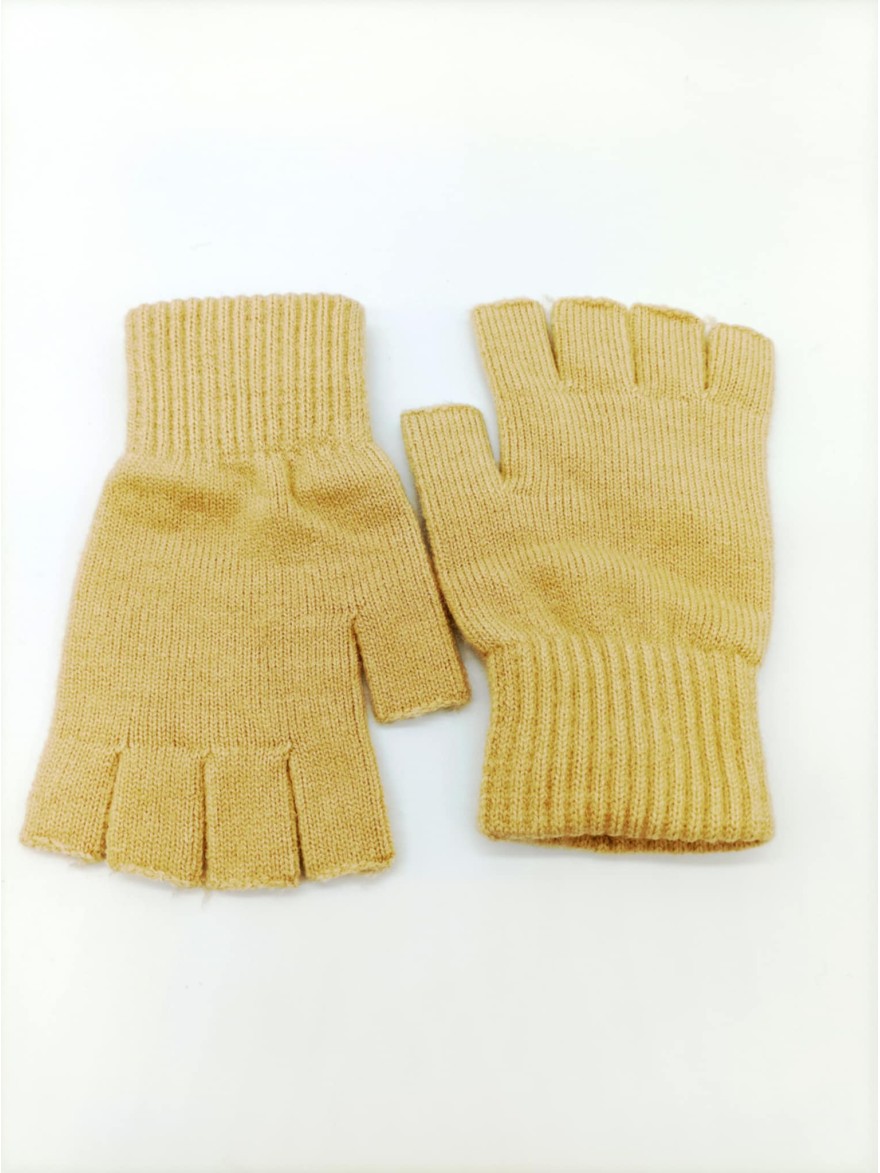 Mitaine en Maille Beige Clair | Marina & Paloma