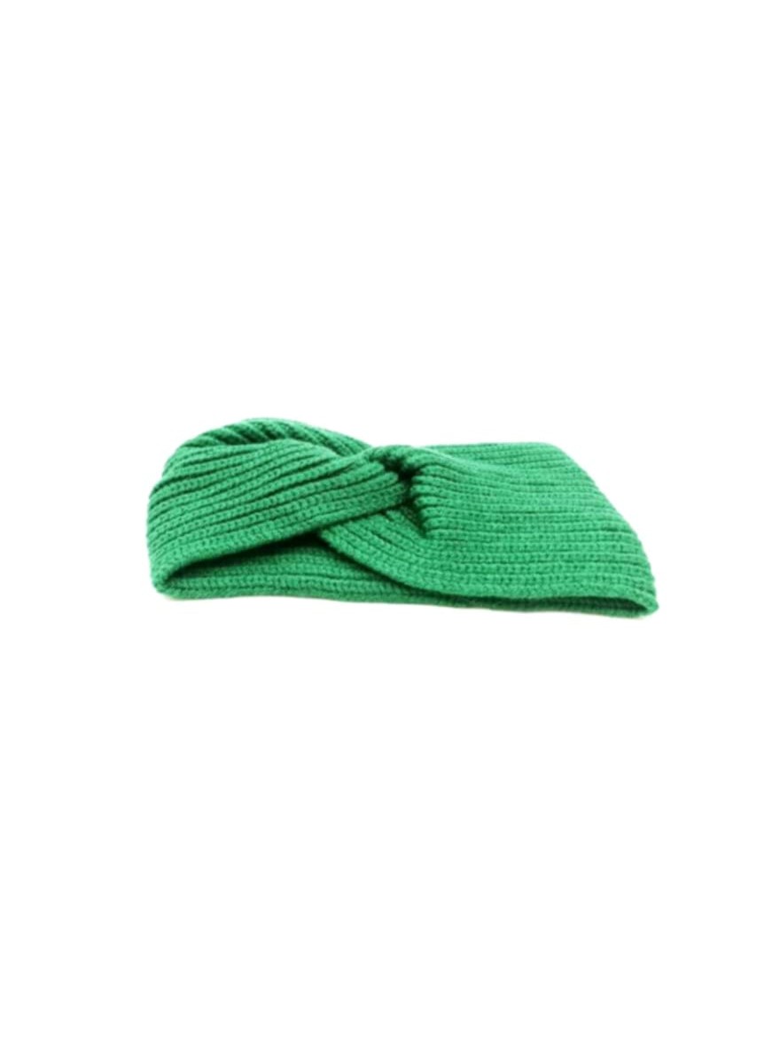 Bandeau Hiver vert vif torsadé | Marina & Paloma