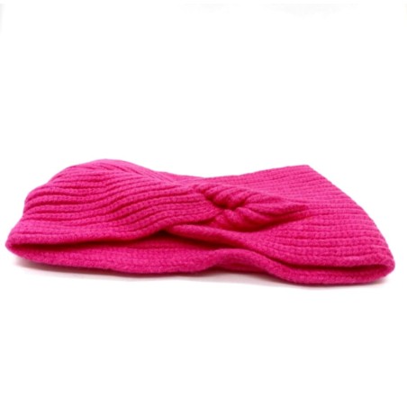 Bandeau Hiver rose fuchsia torsadé | Marina & Paloma