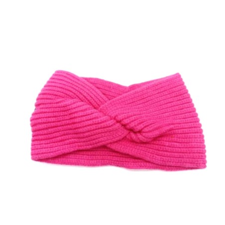Bandeau Hiver rose fuchsia torsadé | Marina & Paloma