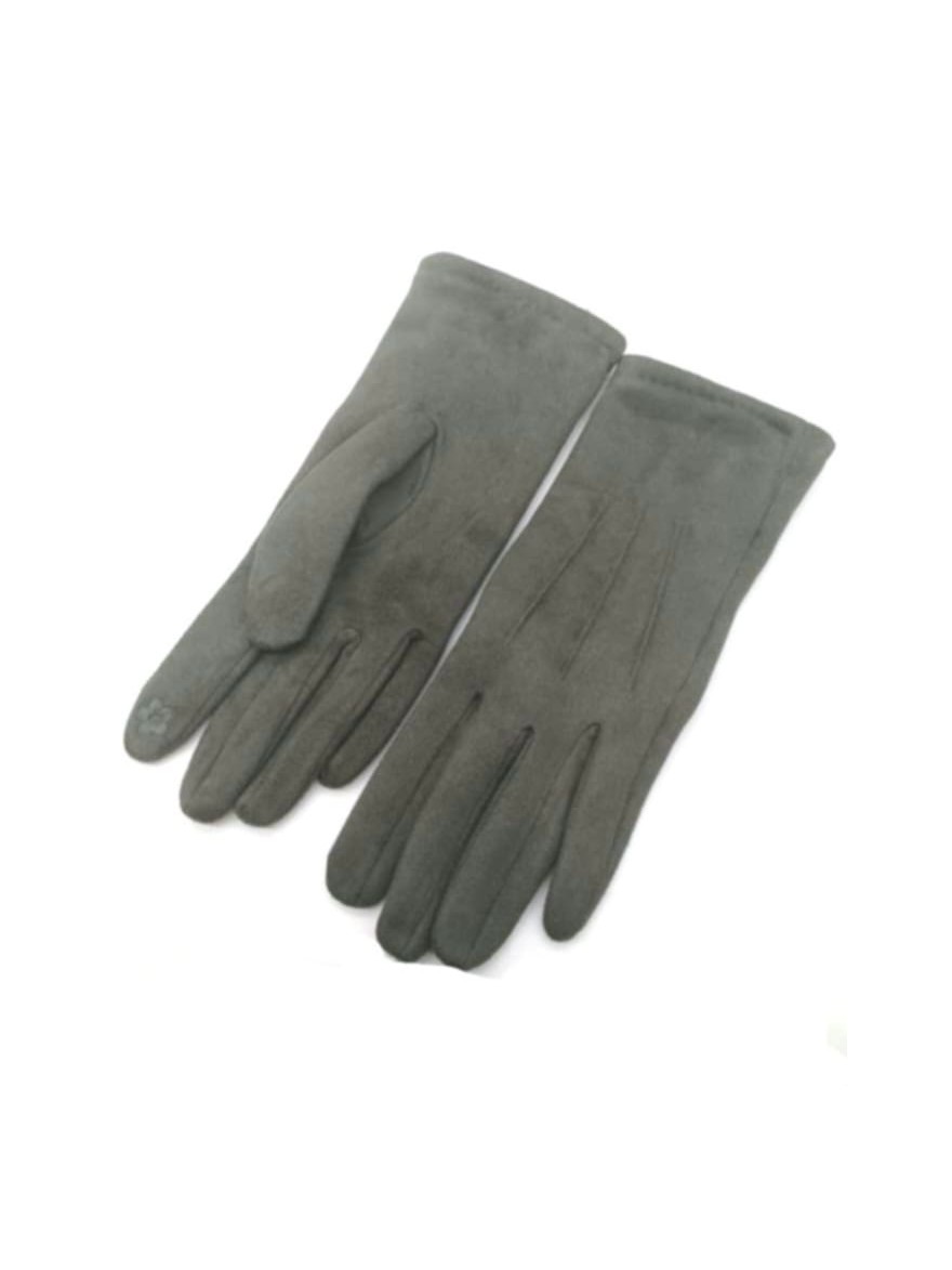 Gants Suédine Unis Vert Kaki | Marina & Paloma