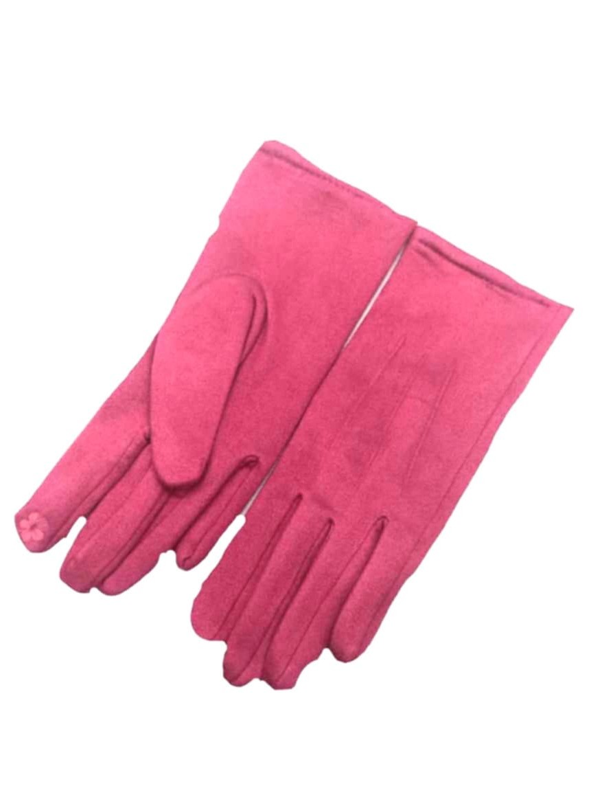 Gants Suédine Unis rose fuchsia | Marina & Paloma