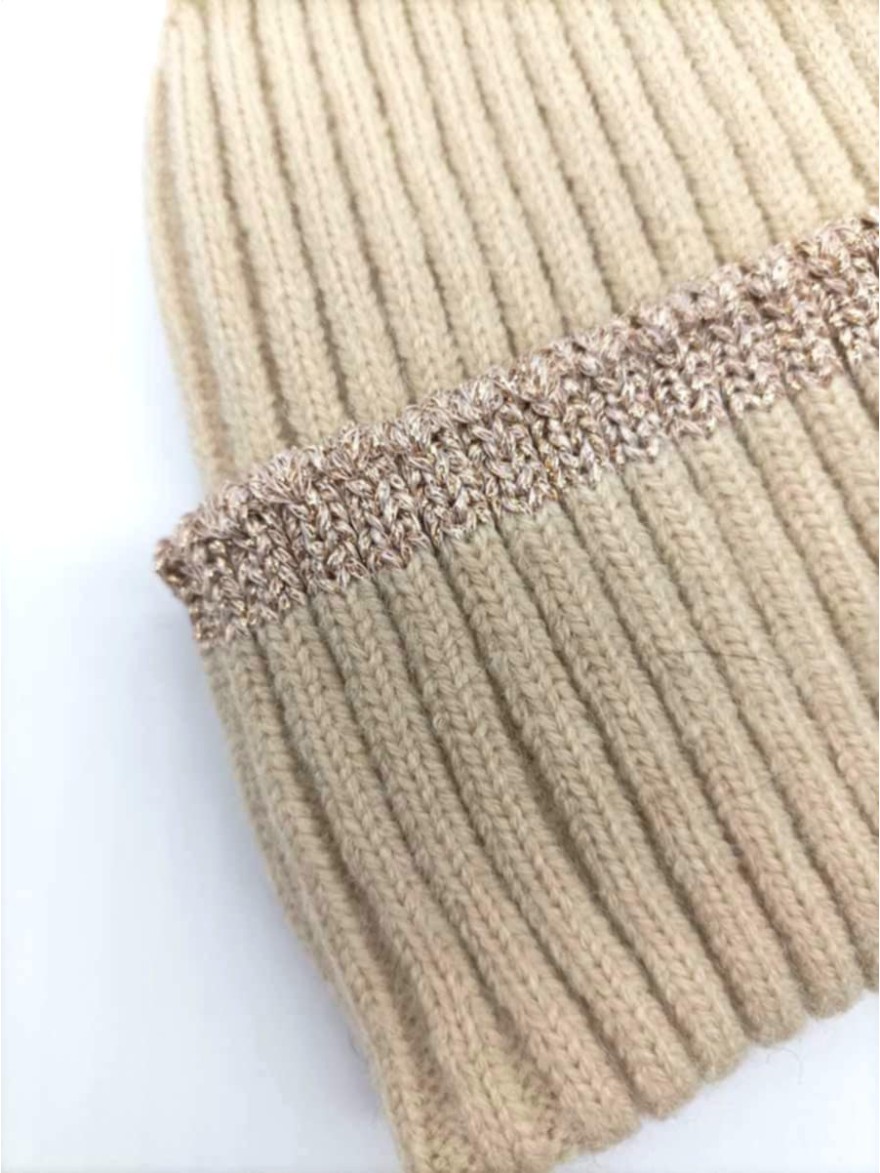 Bonnet Hiver Bandeau Tricoté Beige | Marina & Paloma