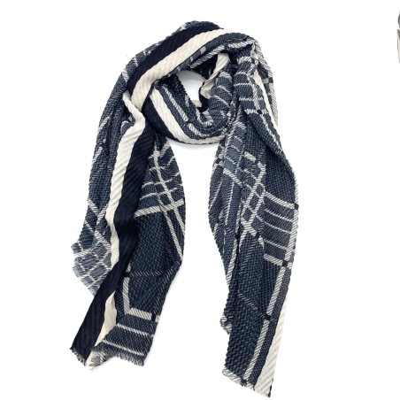 Foulard hiver keffieh noir et blanc Made in Italy | Marina & Paloma