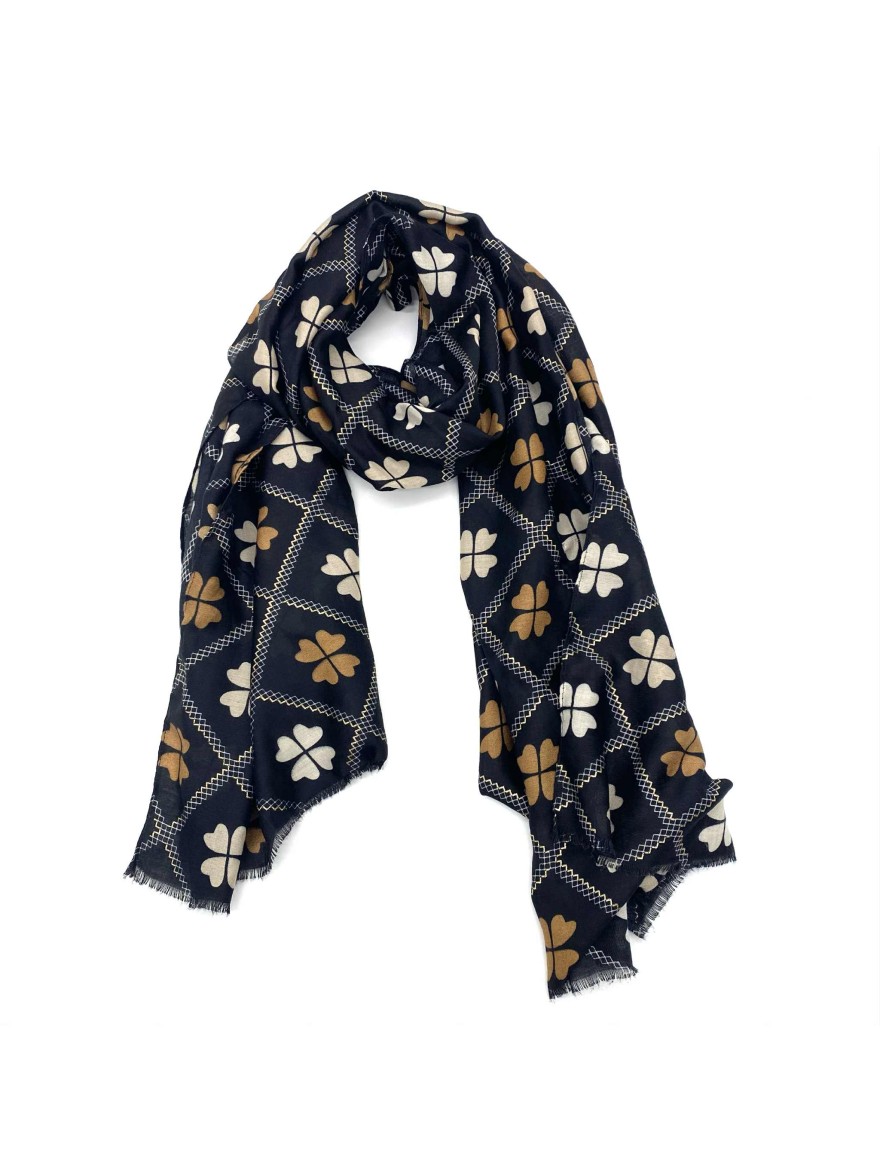Foulard Trèfle à Détail Doré | Marina & Paloma