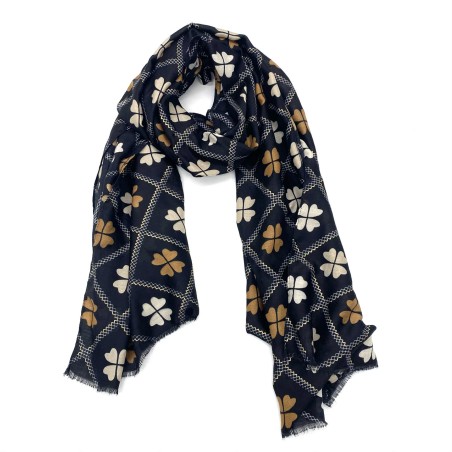 Foulard Trèfle à Détail Doré | Marina & Paloma
