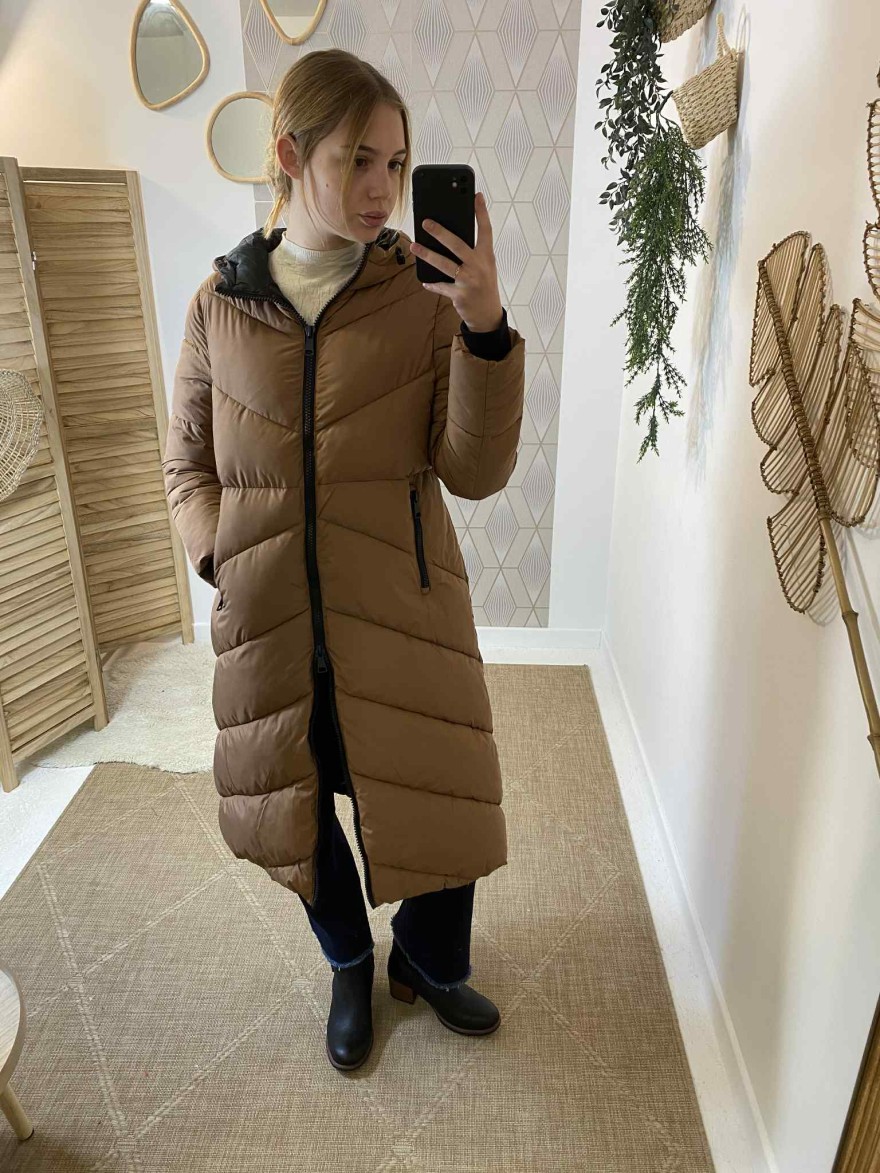 Manteau long camel AT8557-2 | Marina & Paloma