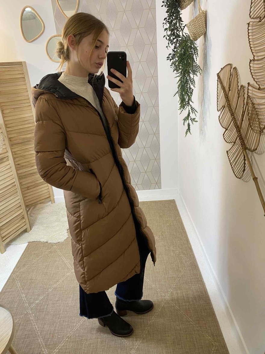 Manteau long camel AT8557-2 | Marina & Paloma